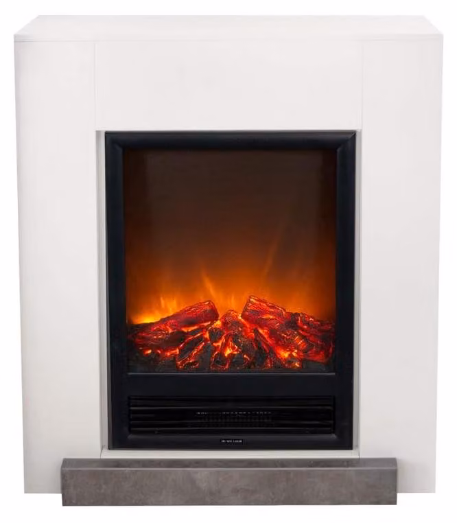Camino elettrico a stufa, autoportante - Potenza riscaldante: 1300 Watt - Dimensioni: 78,6 cm (larghezza) x 95,6 cm (altezza) - Finitura in legno verniciato - Ideale per creare atmosfera in soggiorno