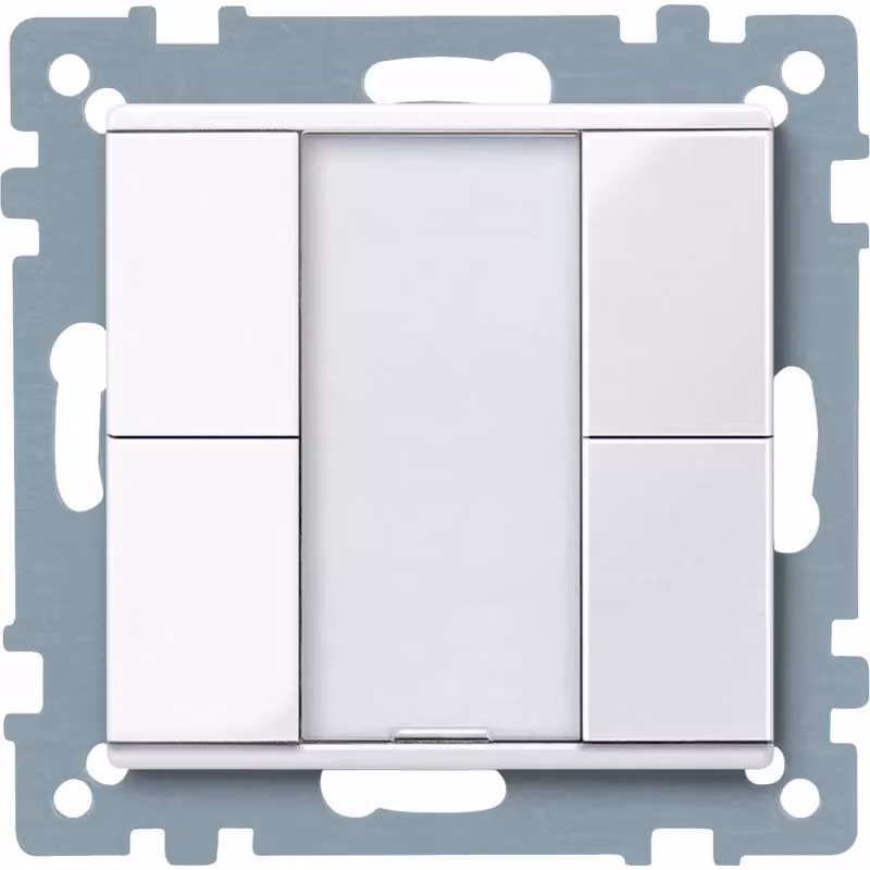 Schneider Electric Pulsante doppio plus, bianco lucido, sistema M MTN617225