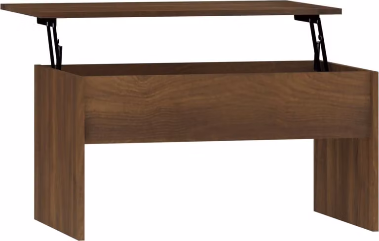 Tavolino Rovere Marrone 80x50,5x41,5 cm in Legno Multistrato