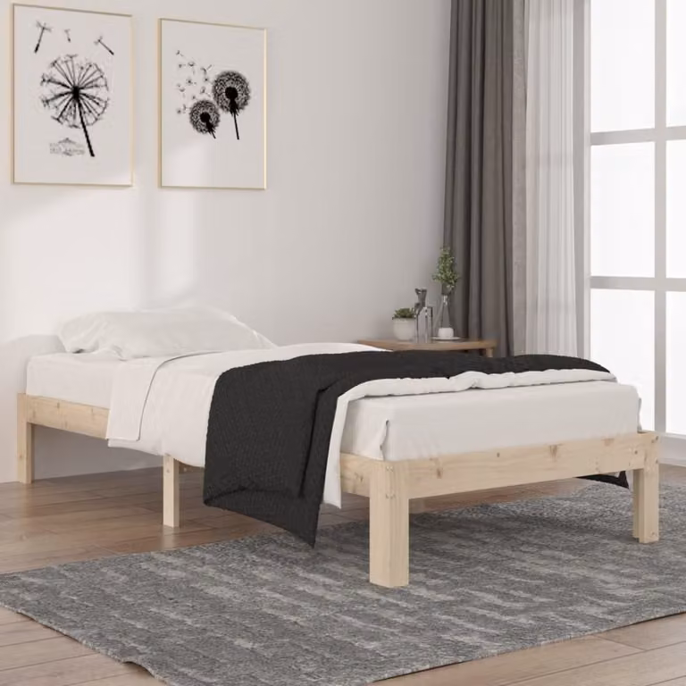The Living Store Letto in legno massiccio di pino 90x200 cm