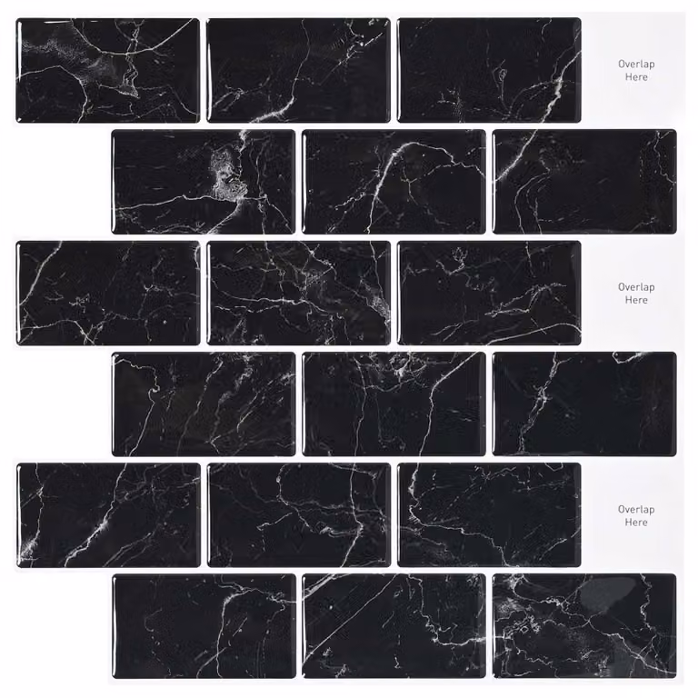 Piastrella subway 20 pcs Marmo Nero 30 x 30 cm