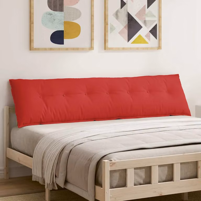 Cuscino per schiena ergonomico vidaXL rosso in tessuto poliestere L 200 x P 19 x H 50 cm