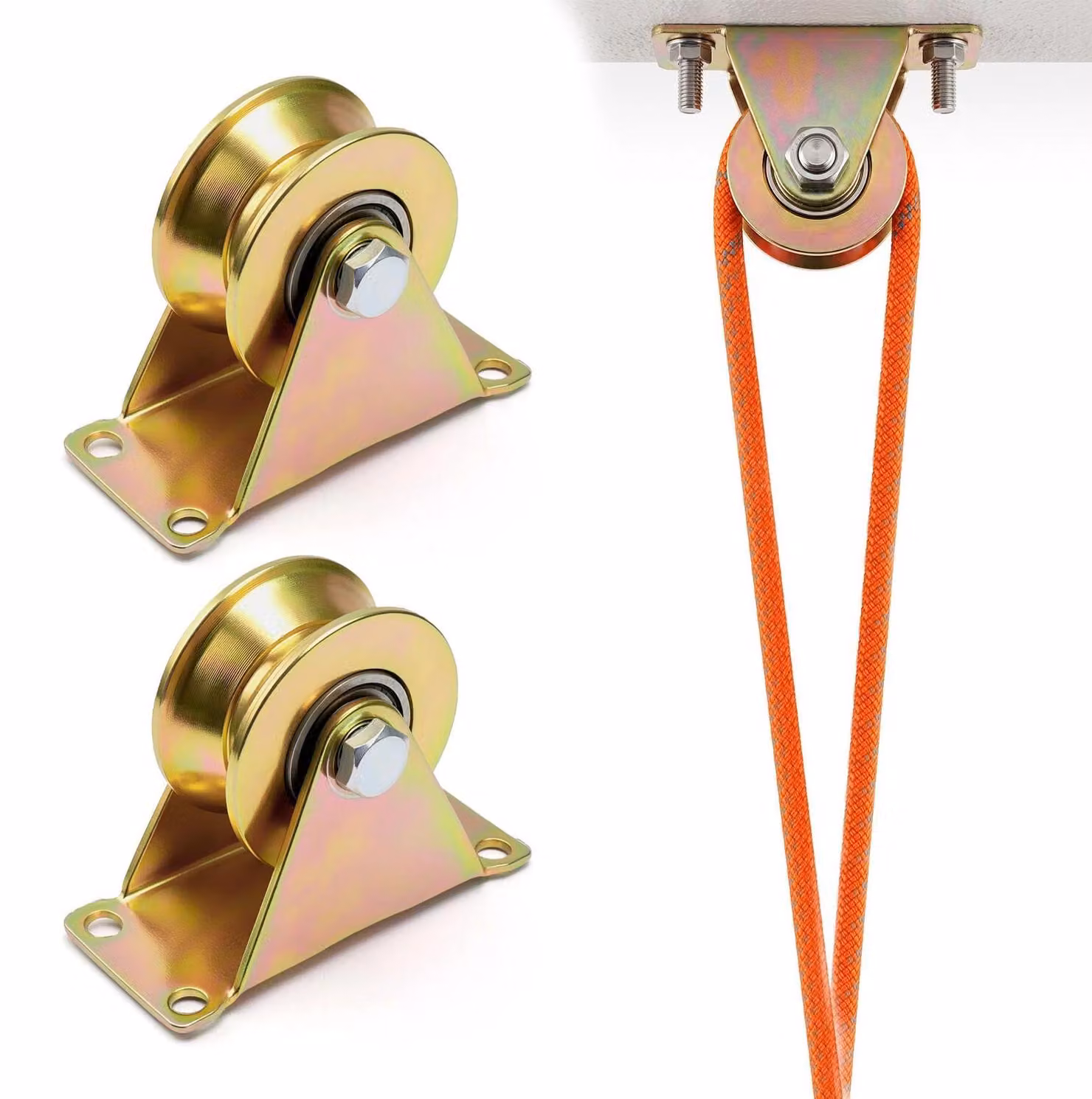 Confezione da 2 bobine di cavo in acciaio, a forma di V, diametro 54,5 mm
