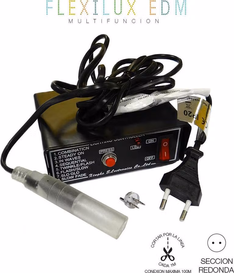 programmatore di tubi Flexilux a 2 vie da 100 m (ip44 interno/esterno) edm