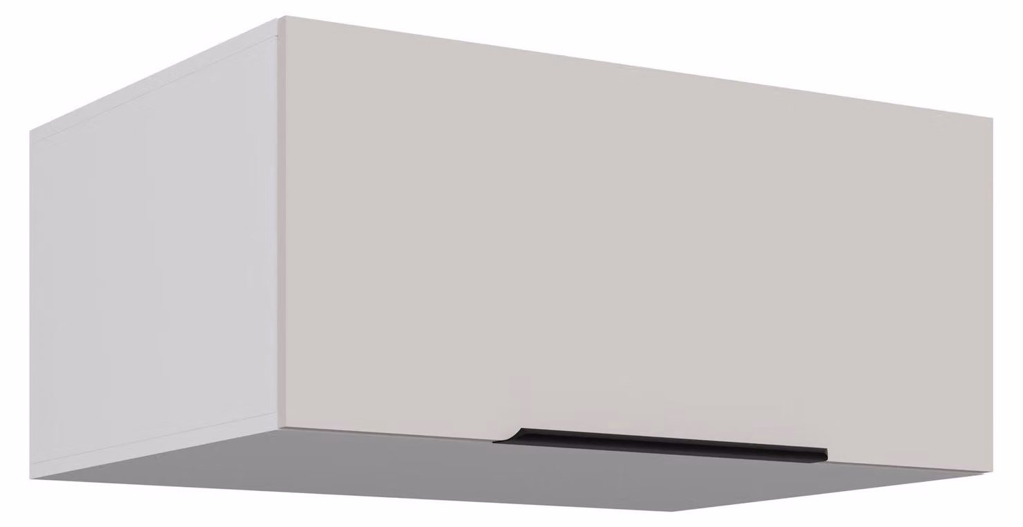 Credenza alta 80 cm COMO, beige cashmere opaco + bianco opaco, angolo cottura, blocco cucina, cucina