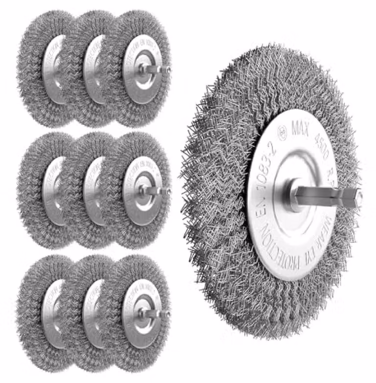 set di 10 spazzole per interstizi per Grizzly Tools EFB 401 metallo/filo