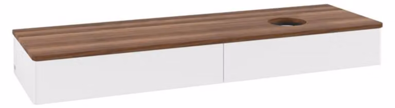V&B Mobiletto senza struttura frontale - illuminazione Antao 160x50cm, WBP-colore w. wal, wh. m Lac