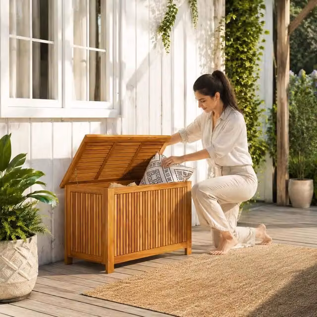 Garden Box 90x50x58 Cm Solid Acacia Wood