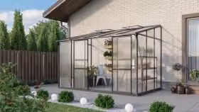Serra addossata Vitavia "Osiris 6500" nero 6,5 m² 4 mm HKP