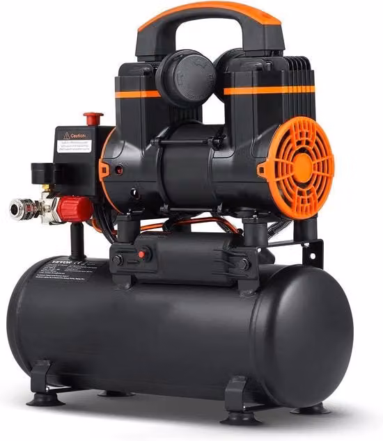 Compressore Silenzioso Airpress Nero e Arancione