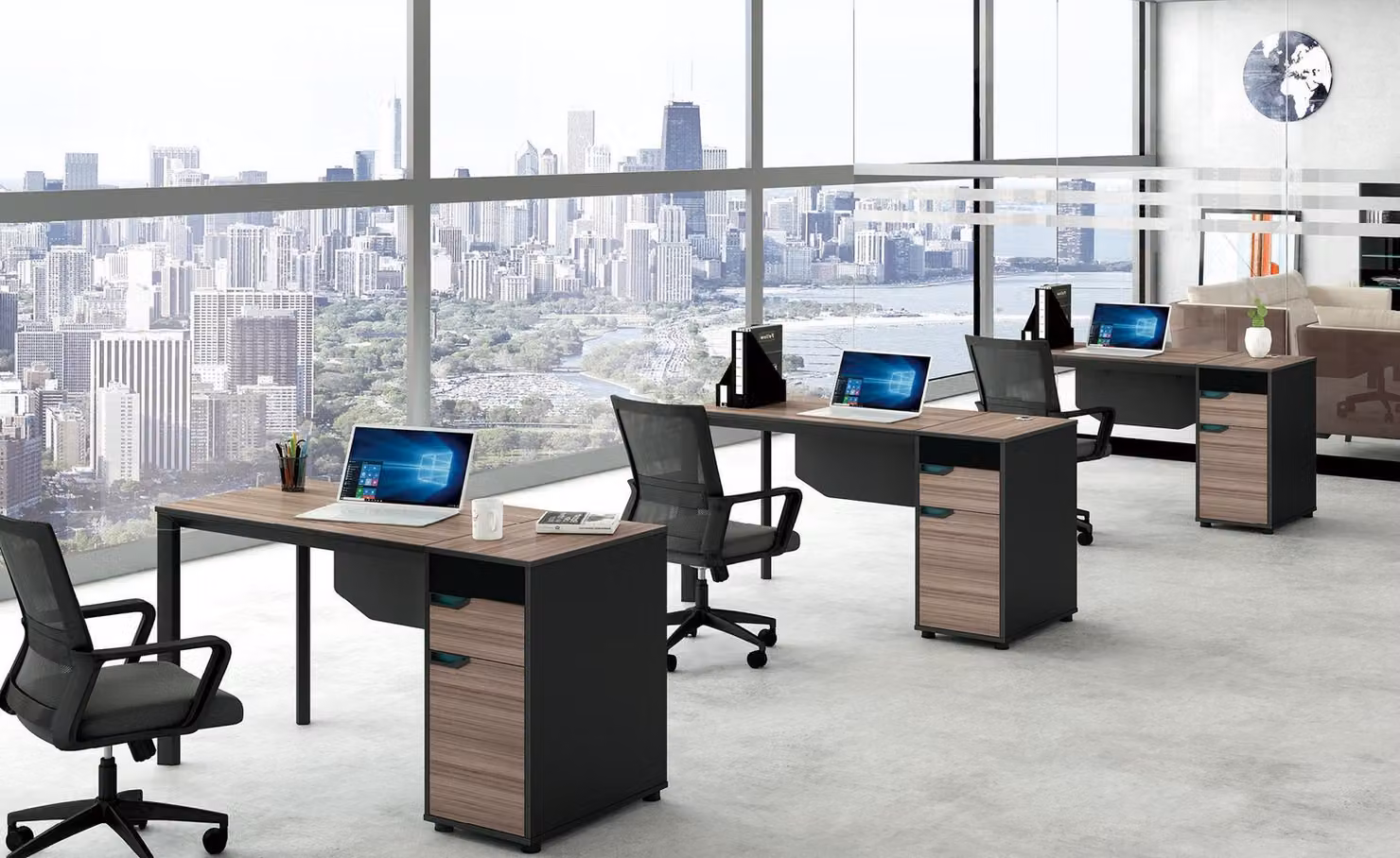 Scrivania scrivania direzionale tavoli in legno scrivania per computer mobili in legno per ufficio