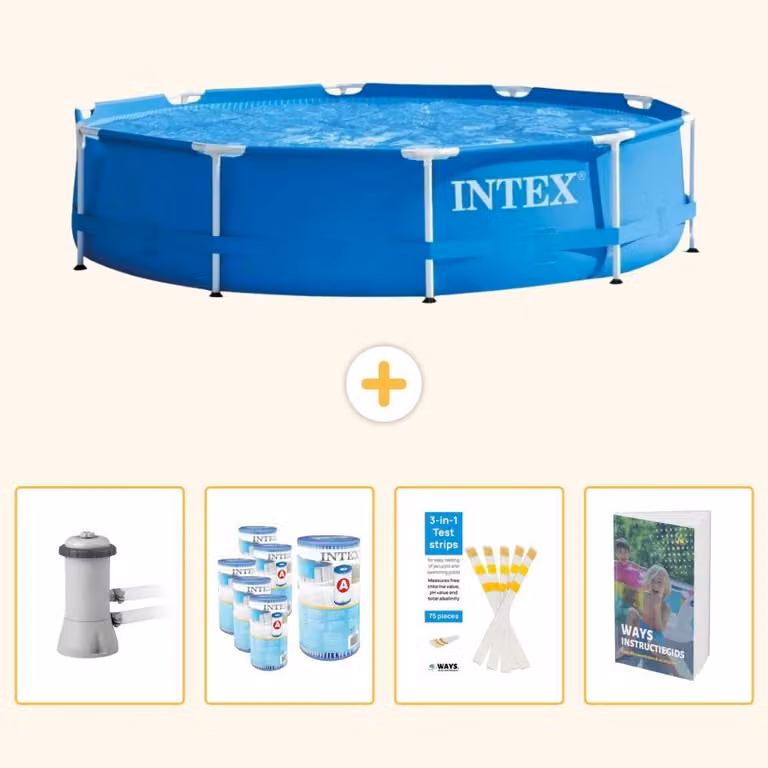 Piscina autoportante rettangolare - 366x76 cm - 5 pezzi - SCB123