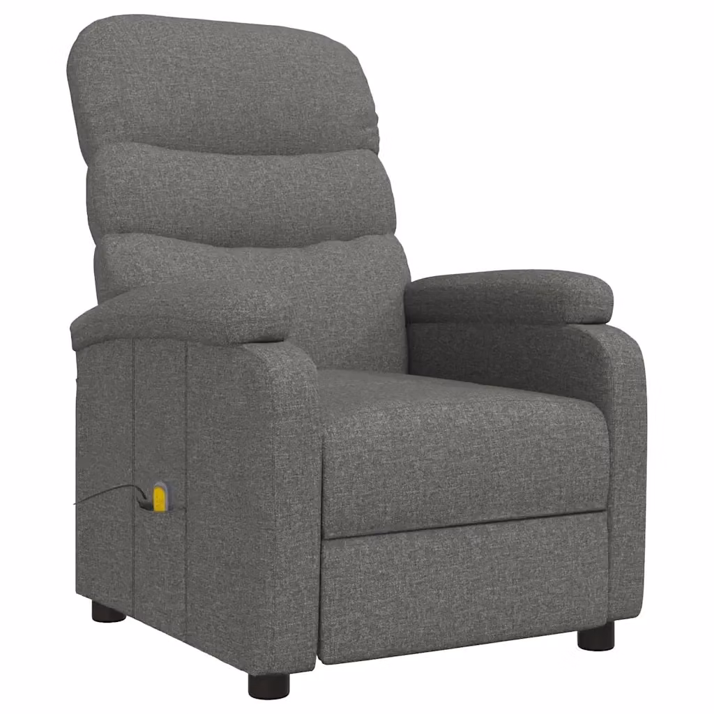Poltrona relax reclinabile vidaXL in tessuto grigio con braccioli e struttura mista – 2