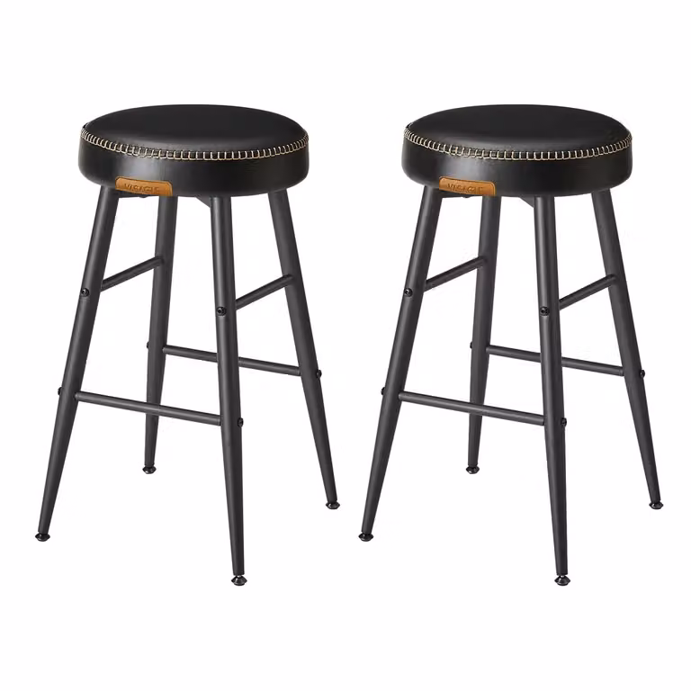 EKHO Collezione - 2 Sgabelli Cucina, Nero Inchiostro / 49,5 x 49,5 x 63 cm
