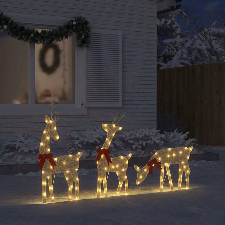 Lampada da tavolo vidaXL con 90 LED luce bianco caldo, finitura oro/ottone e bianco, ideale per giardino, terrazzo o balcone