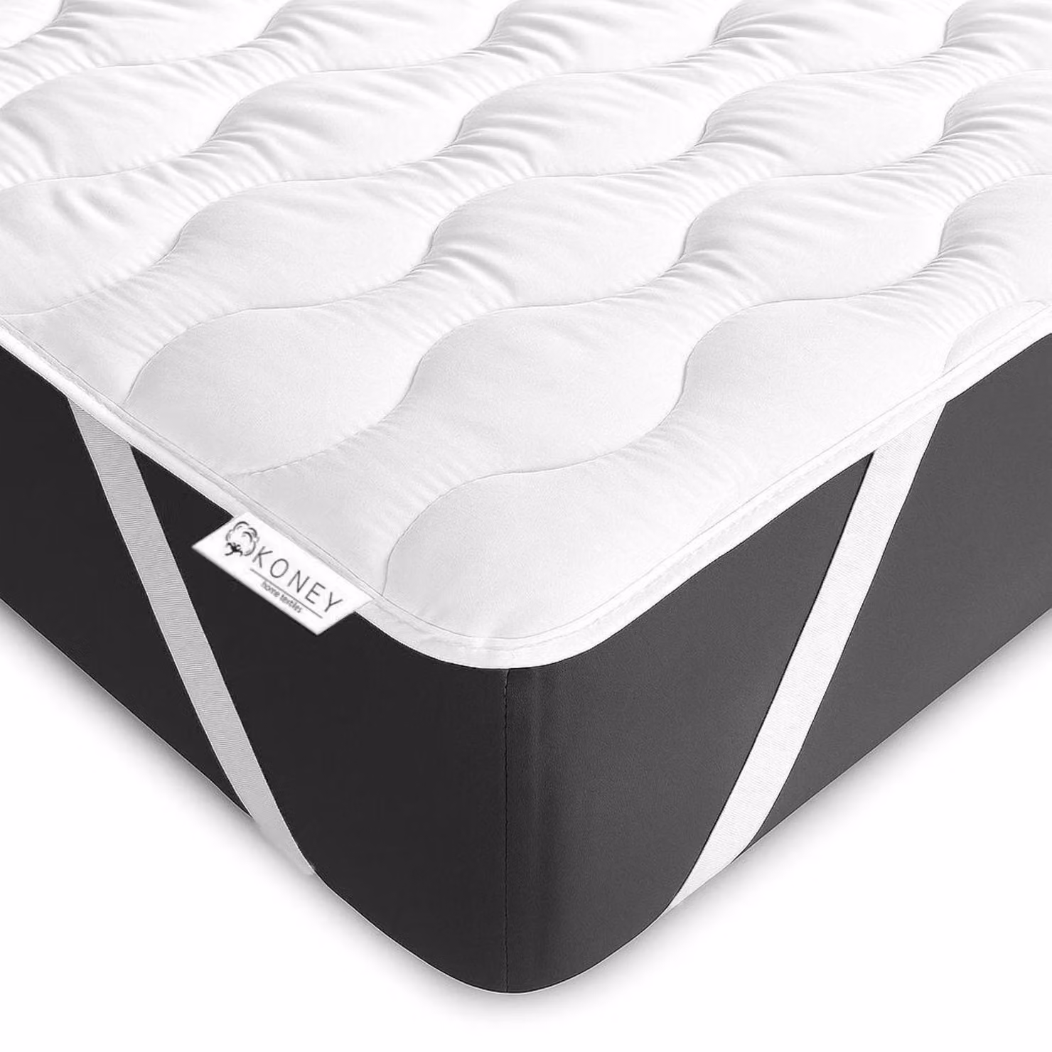 Coprimaterasso - Schiuma ergonomica comfort - 200x200 cm - 100% microfibra - per chi soffre di allergie
