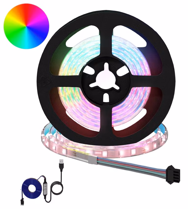 Striscia LED 2 pcs Nero e trasparente 1200 mm Rame e plastica