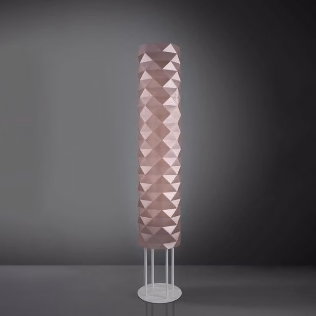 Piantana Moderna Prisma Polilux ® Pink Metal E Metallo 3 Luci E27