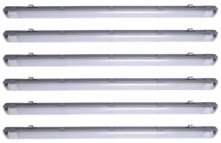 6 luci a LED per vasca da bagno, 4000 lumen, luce bianca neutra, lunghezza 156 cm, modello VT-15022