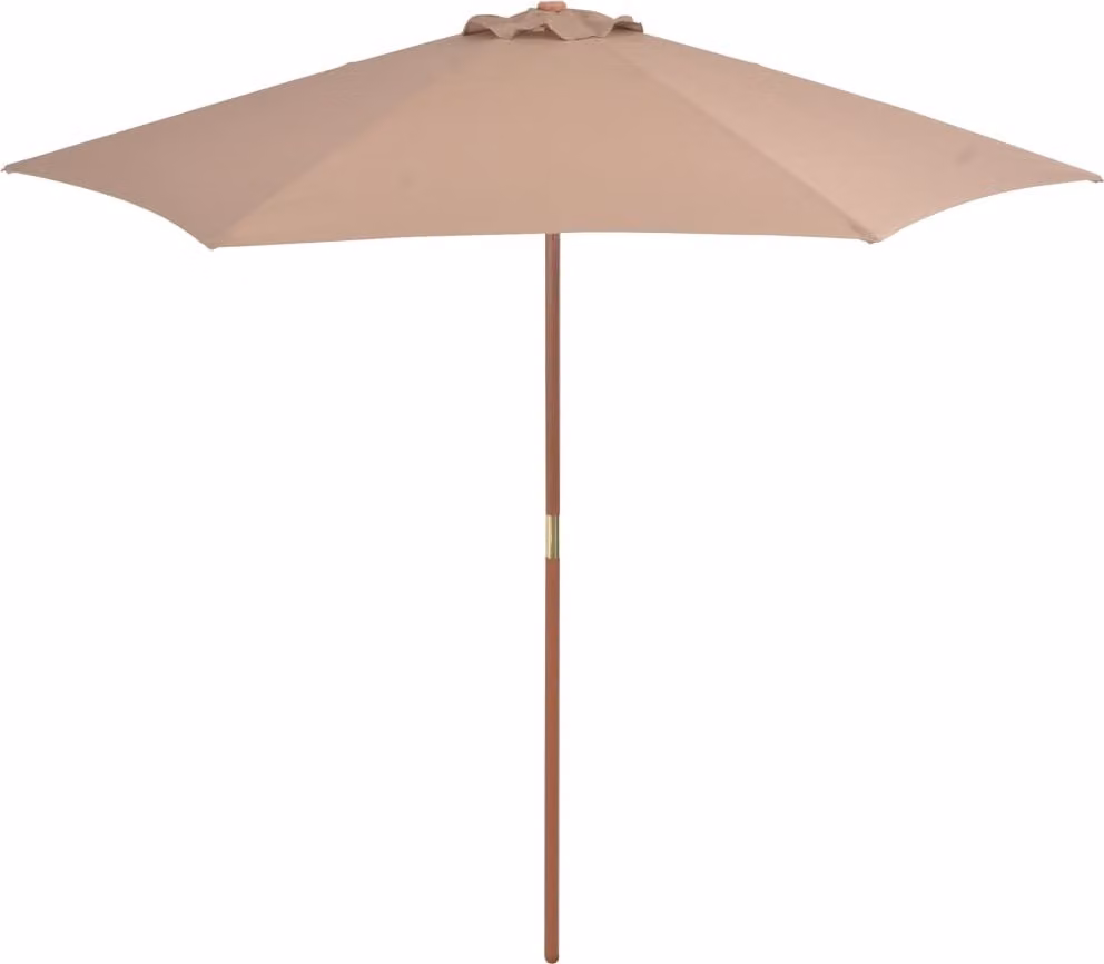 Maison Exclusive - Ombrellone con palo in legno 270 cm Taupe