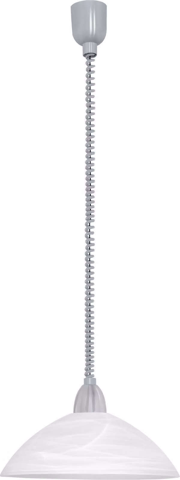 Sospensione Moderna Lord 2 Policarbonato Grigio Nichel Vetro 1 Luce E27
