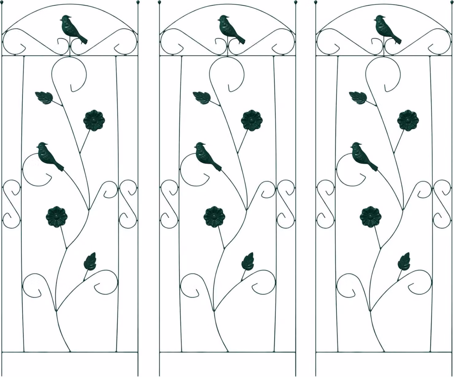 Recinzione per Giardino 3 pcs Verde 110 x 40 cm Acciaio