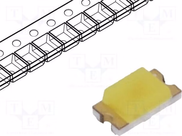 5 LED, 7000K, 45÷180 mcd, SMD 0603, 130°, bianco freddo, 5 mA, 2,7÷3,15 V, VLMW1300-GS08, LED