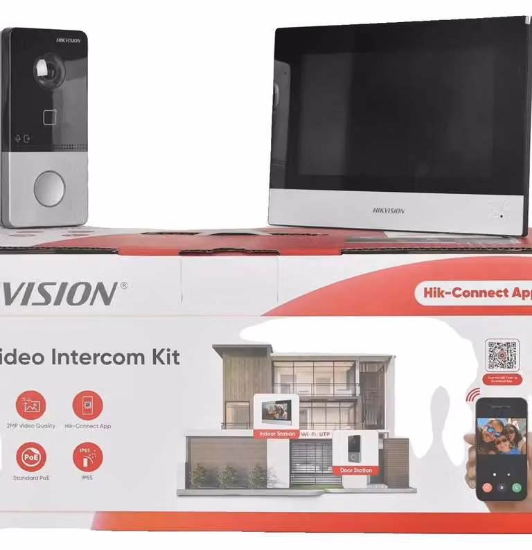 Citofono video IP, telecamera HD da 2MP, funzione vivavoce, modello DS-KIS603-P(C), senza spina