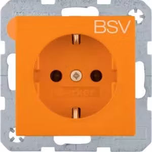 Berker 47238917, Tipo F, Arancione, Duroplast, IP20, 250 V, 16 A