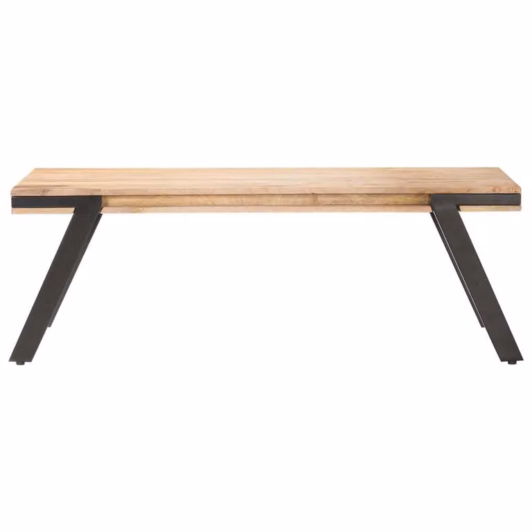 Tavolino da Salotto 114x65x40 cm in Legno Massello di Mango
