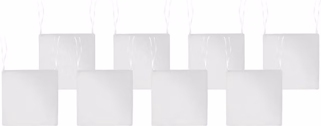 Set di 8 cuscini per sedie da giardino in tessuto di poliestere bianco sporco resistente ai raggi UV