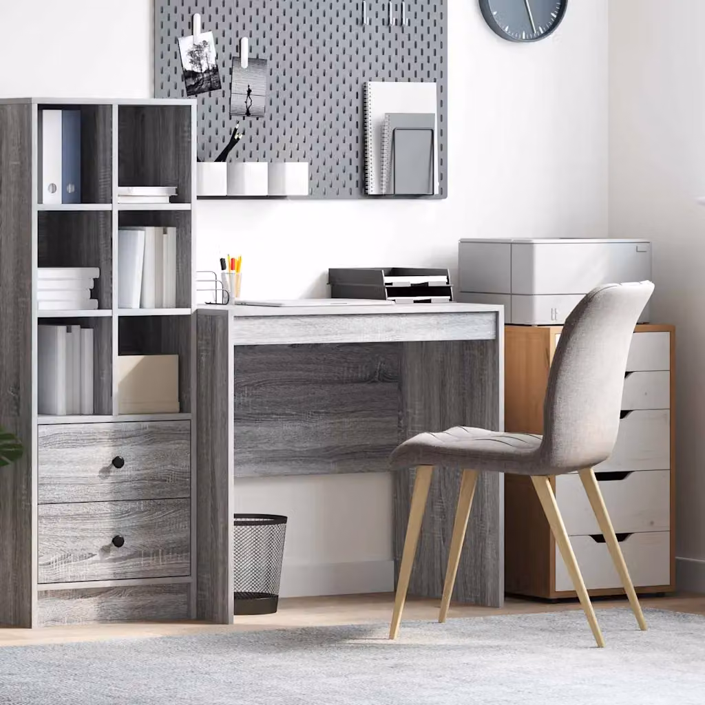 Scrivania vidaXL Grigio, L 80 cm x P 50 cm x H 76 cm
