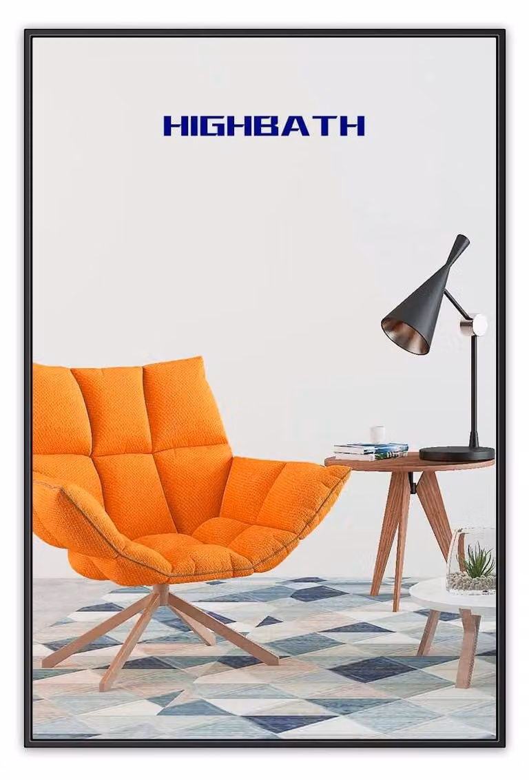 Specchio da parete, dimensioni 60x80 cm, cornice in alluminio nero, orientabile orizzontalmente o verticalmente