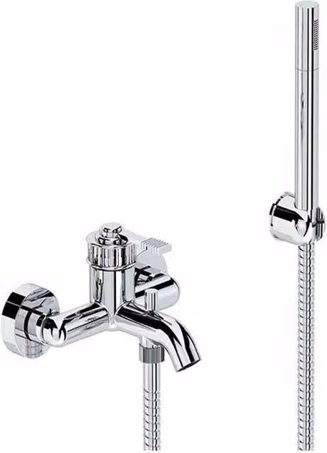 Miscelatore vasca esterno con flessibile cm 150 e doccetta a 1 funzione - serie Atelier