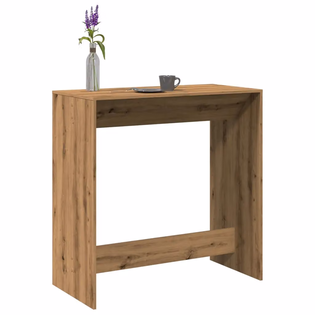 vidaXL Tavolo Bar Moderno in Legno Rovere Marrone L: 102 cm, P: 50 cm, H: 103,5 cm