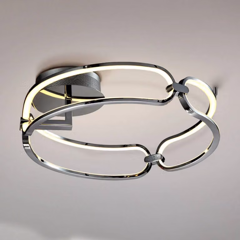 Schuller Valencia Plafoniera a LED Colette, Cromo / Argento, Soggiorno / Sala da pranzo, Alluminio, Moderno, Plafoniera LED