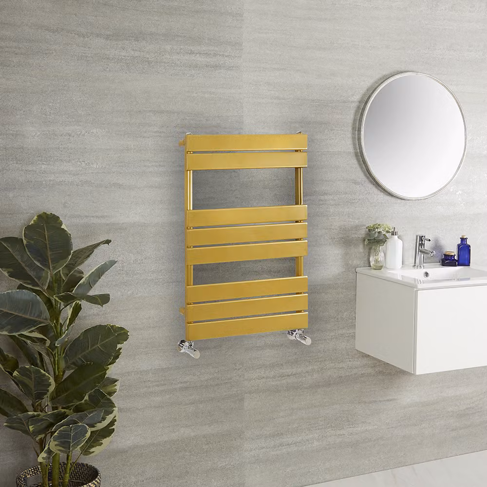 Scaldasalviette di Design - 825mm x 450mm - Oro Metallizzato - Lustro