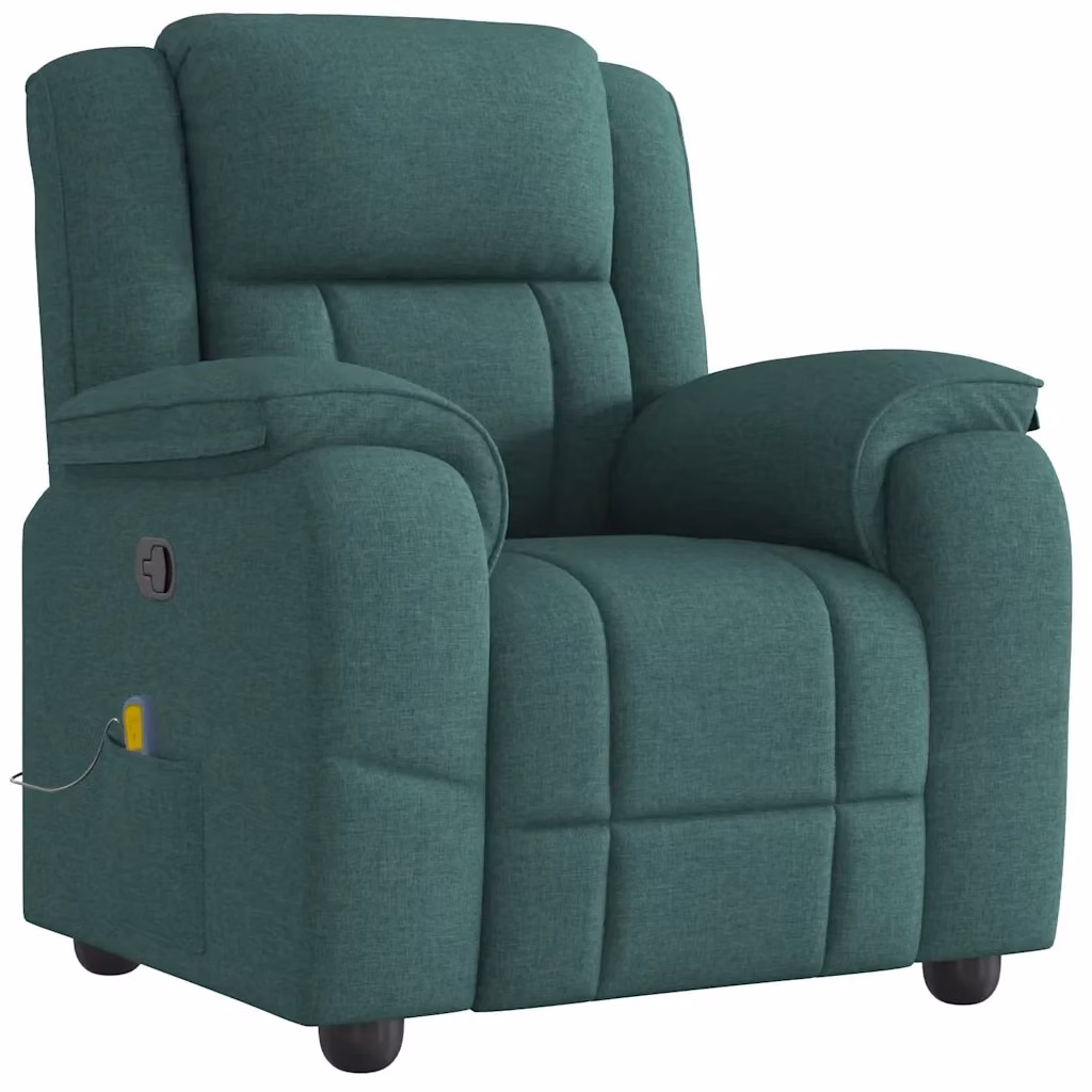 Poltrona Reclinabile Relax vidaXL in Tessuto Verde con Braccioli e Struttura in Legno e Metallo – 2