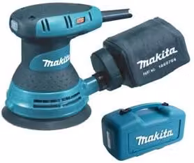 Levigatrice Rotorbitale Elettronica Makita BO5031K con Piattello Ø 125 mm, Blu