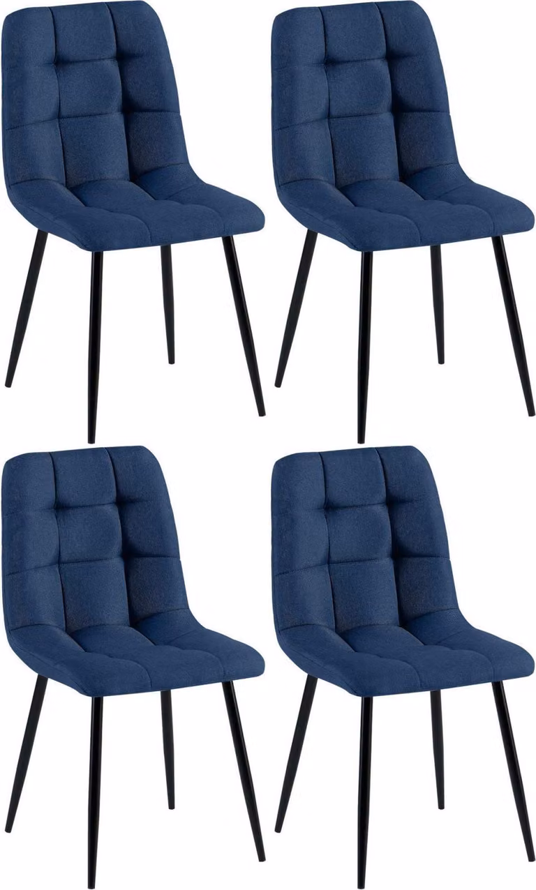 Confortevole sedia da pranzo - Sala da pranzo - Look moderno, ottimo comfort di seduta, protezione del pavimento. Colore: blu