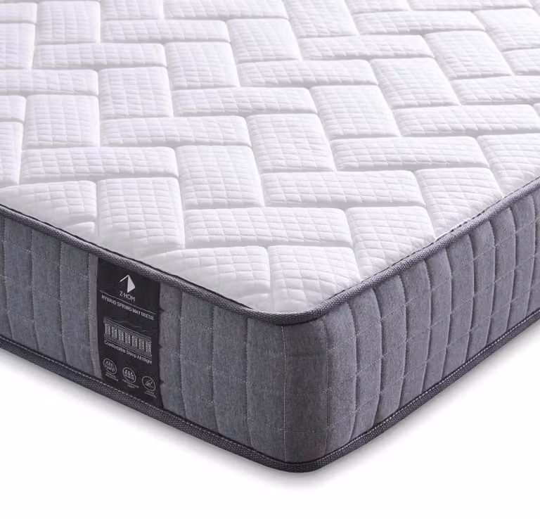 Materasso a molle insacchettate, 90 x 190 cm, supporto medio e traspirante