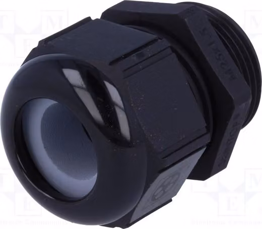 1 x Raccordo per cavo, grado di protezione IP68, IP69K, materiale: plastica nera, codice prodotto: 53111330, filettatura: M25