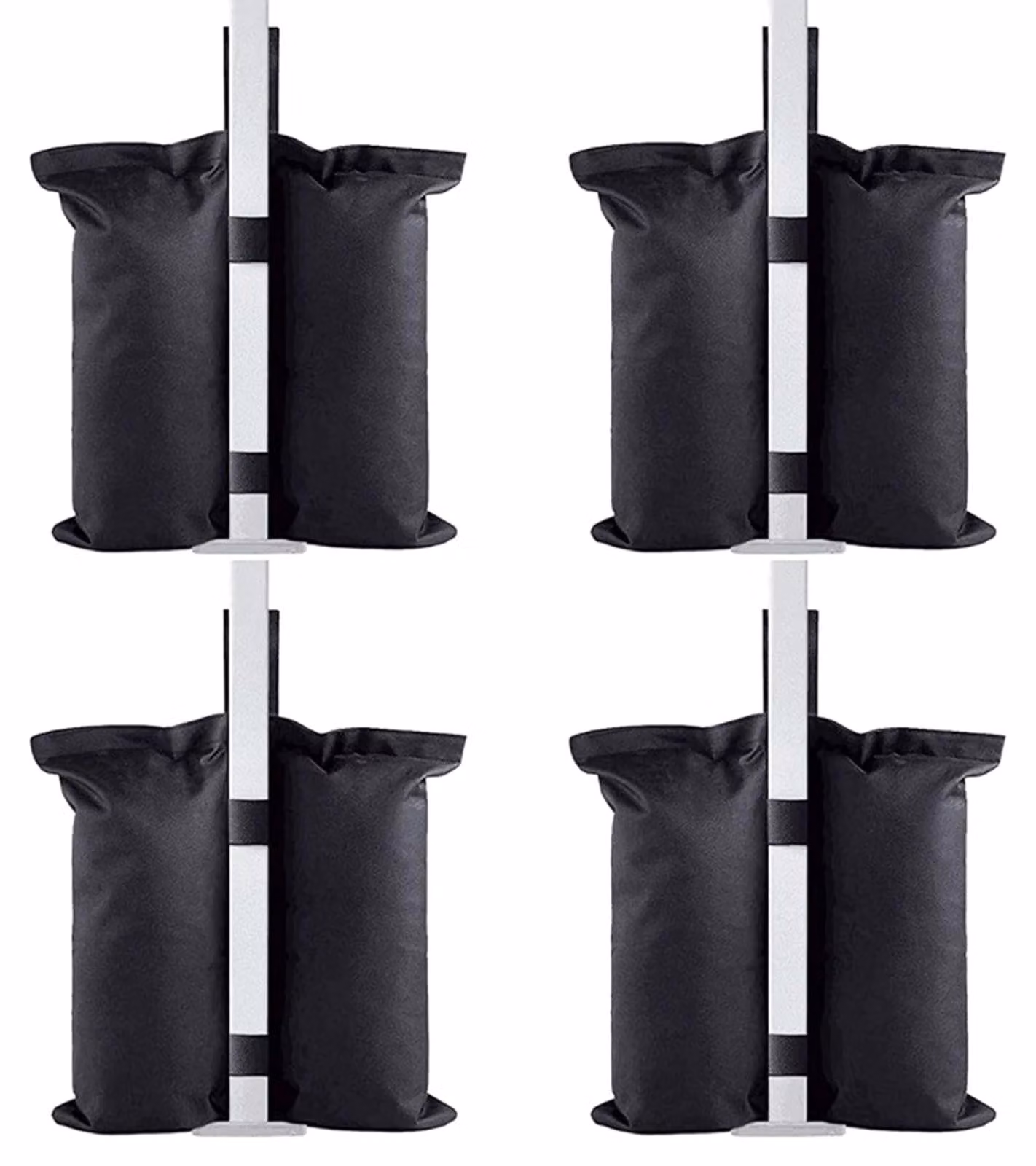 Set di 4 sacchetti per zavorra, realizzati in tessuto Oxford 600D, ideali per stabilizzare tende da gazebo e tende da giardino