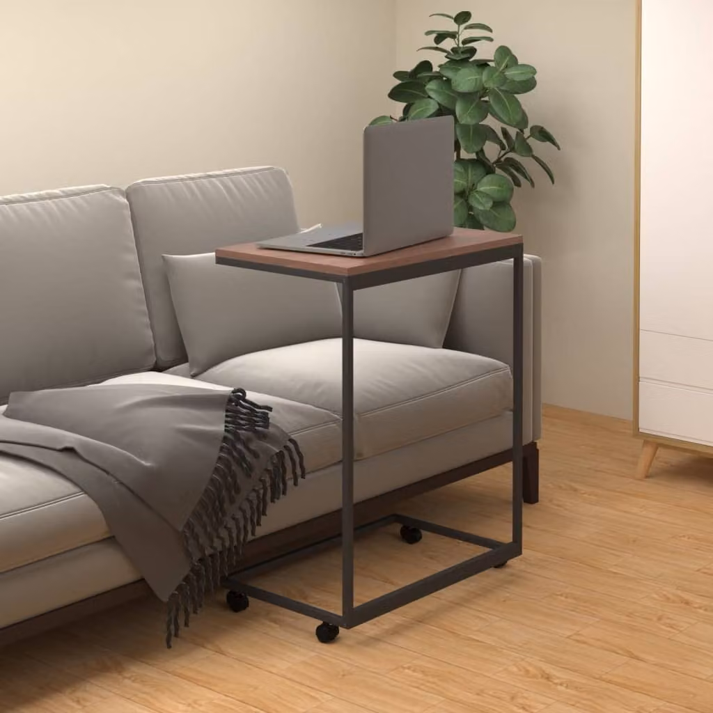 Maison Exclusive - Tavolino con rotelle Nero 55x35x70 cm Materiale legnoso
