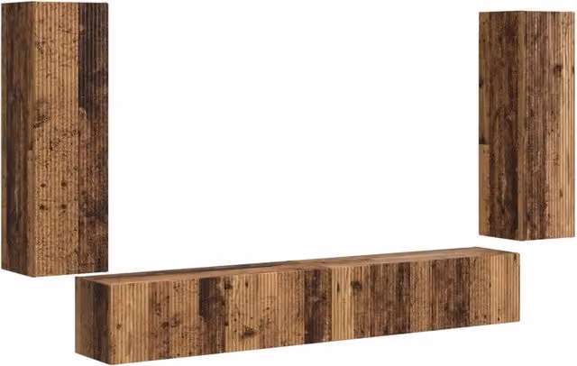 Set di Mobiletto da TV a Parete 4 pz | Armadietto TV | Mobile Porta TV 29,5 x 31 x 100 cm