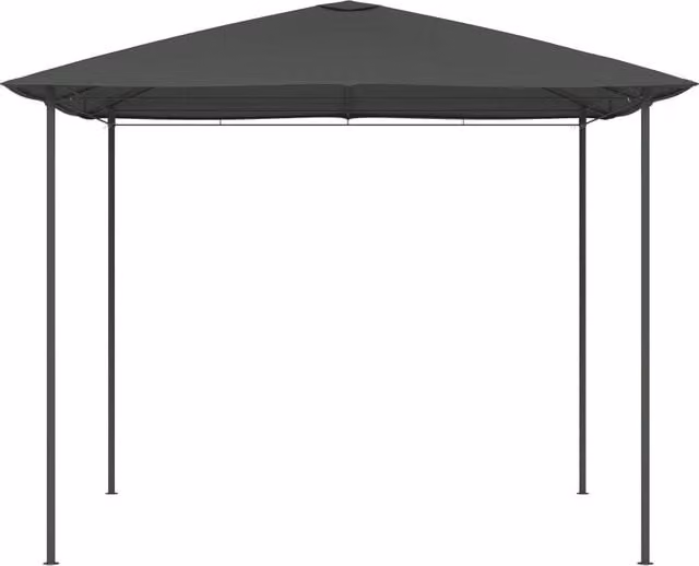Gazebo vidaXL moderno in acciaio e poliestere colore antracite L/P/H: 300 x 300 x 260 cm