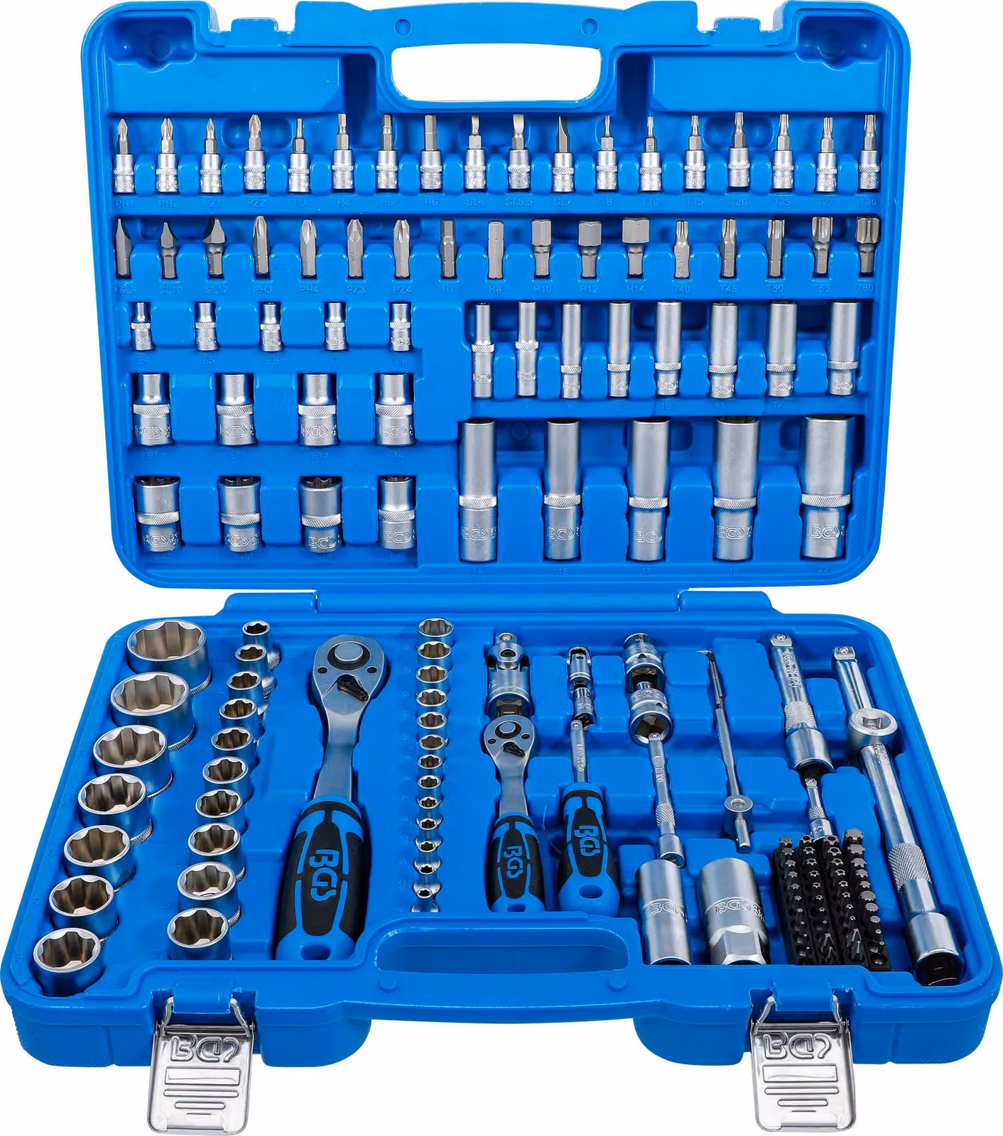 BGS Set di chiavi a bussola per alberi 6,3 mm (1/4") / 12,5 mm (1/2") 150 pezzi - 74518