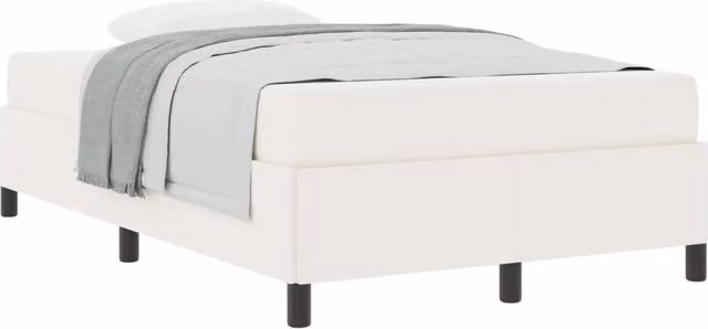 Letto moderno con materasso a molle vidaXL in tessuto bianco L: 120 cm, P: 200 cm, H: 203 cm