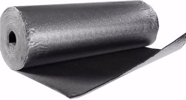 Rotolo Termoisolante Geko in Poliuretano Espanso Autoestinguente con Foglio di Alluminio Bucciato Spessore: 9 mm, Larghezza: 100 cm, Lunghezza: 10 m, Colore: Arancione – 1