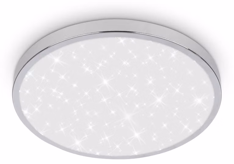 Briloner TAK Plafoniera bagno LED, protezione dagli spruzzi d'acqua, cielo stellato, luce bianca neutra, Ø24 x 6 cm